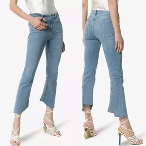 FRAME DENIM Le Crop Mini Boot Kick-Flare Mid Rise Triangle Gusset Jeans Size 26